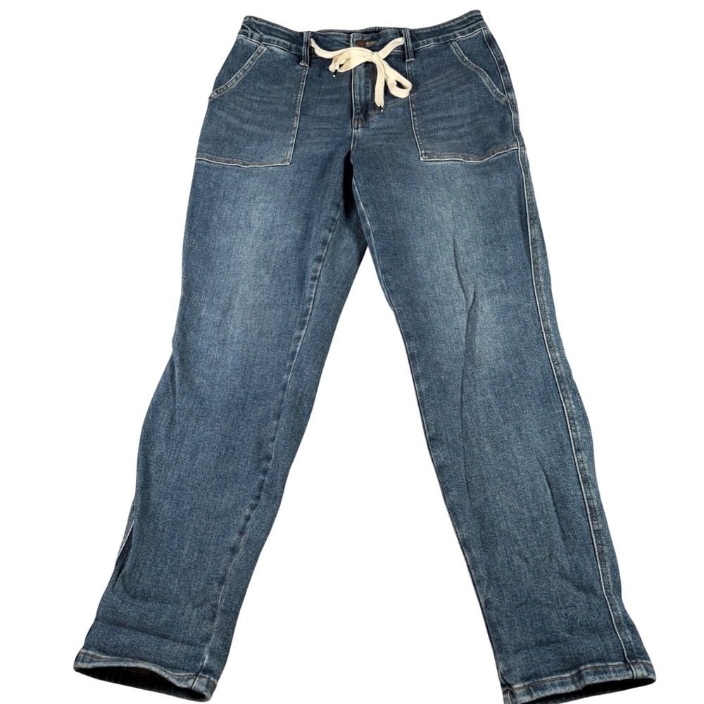 Judy Blue Jogger Jeans Women Size 13/31 Blue Medium Wash Drawstring JB88779 MD